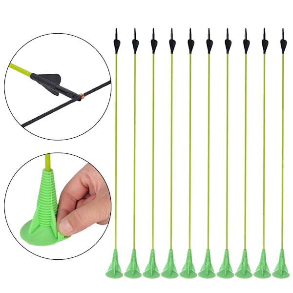 (10 stk/sett) Gummisuger Pilspiss Barn Leker Øve Bueskyting Pilspiss Utendørs Underholdning