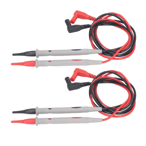 2 sæt multimeter testledninger silikone testprobenåle elektrisk testledningssæt universal 1000V 10A