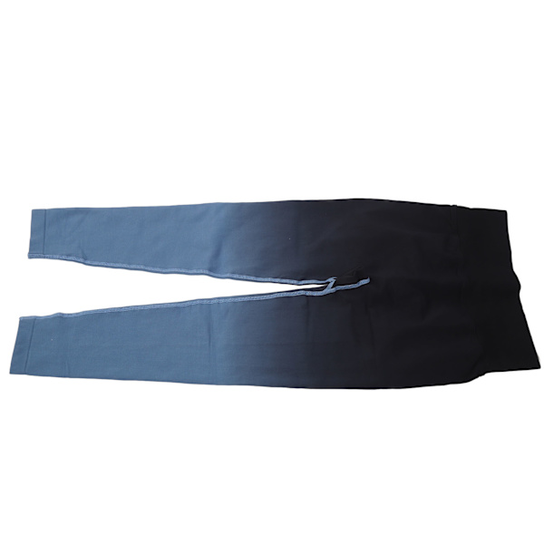 Sort Blå Gradient Højtalje Yogabukser Kvinder Bløde Postpartum Hip Lift Workout Løbeleggings L