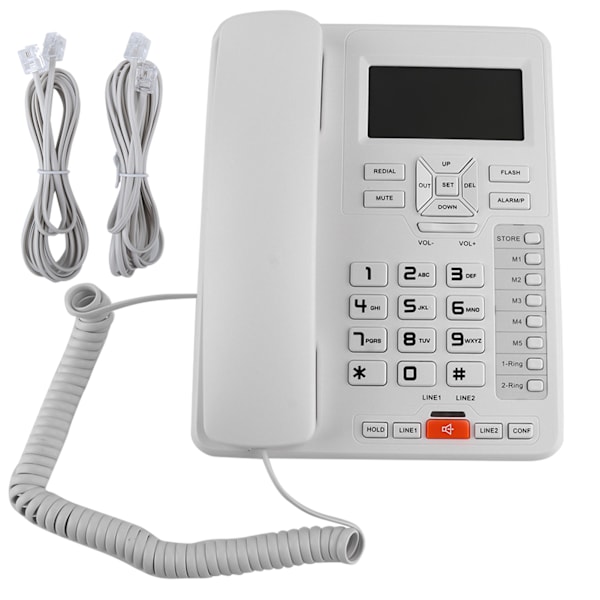 OR6400 Business Office Telefon Samtals-ID Handsfree Samtal Fast Telefon Vit
