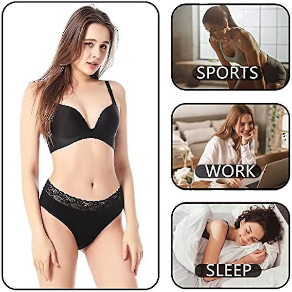 Dam 2-pack Spetsmidja Full Briefs Bomull Underkläder XL Röd