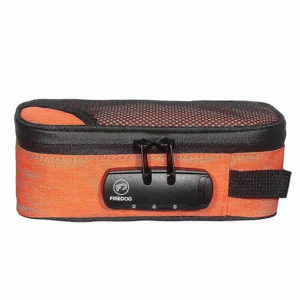 Odor-free lockable storage bag for safe and discreet organization Orange