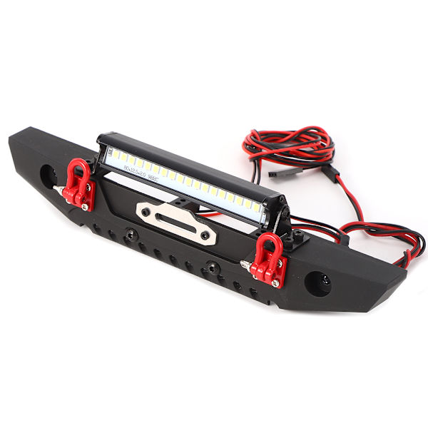 Antikrockstötfångare fram med strålkastare RC-bildelar passar för TRX4 Axial SCX10 90046 1/10 RC Crawler Car