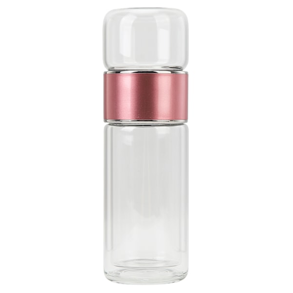 Double Wall Glass Water Bottle Tea and Water Separation Multifunctional Portable Glass Tea Bottle for Home Office