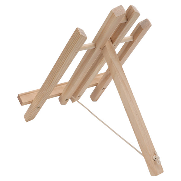 Liten Staffli 30cm/11.8in Trä Färg Tall Material Inbäddad Skruv Design Trapezformad Målning Stativ för Visning av Skyltar