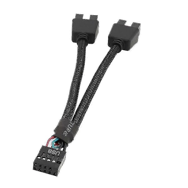 9-pin USB Header Hun 1 Til 2 Han Forlængerkabel Kort Desktop 9-pin USB Hub