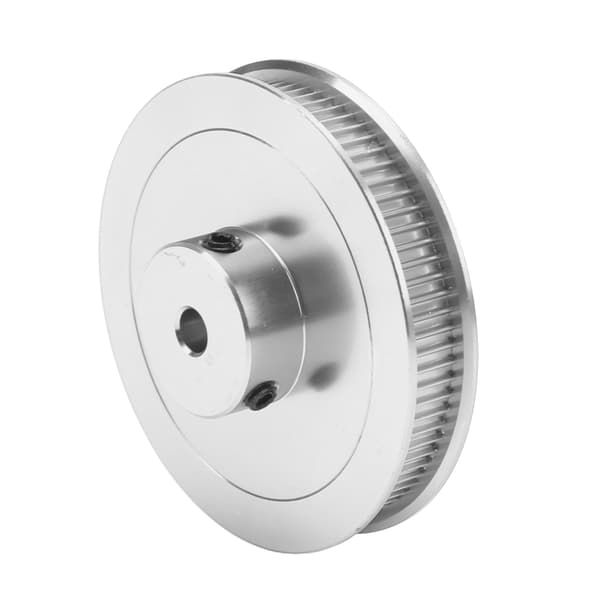 Synkronhjul 80T 5mm GT2 Tandremsskive Legeret Stål til 3D Printer CNC Drejebænk Sølv