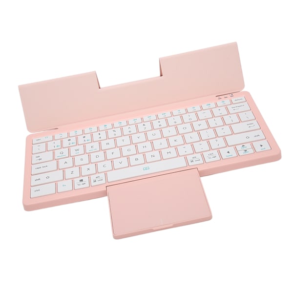 Tablet-tastaturvesker med styreflate, avtakbar samtidig driftsmodus, multifunksjonell nettbrettveske for Win XP for Win 7 10 11 Rosa