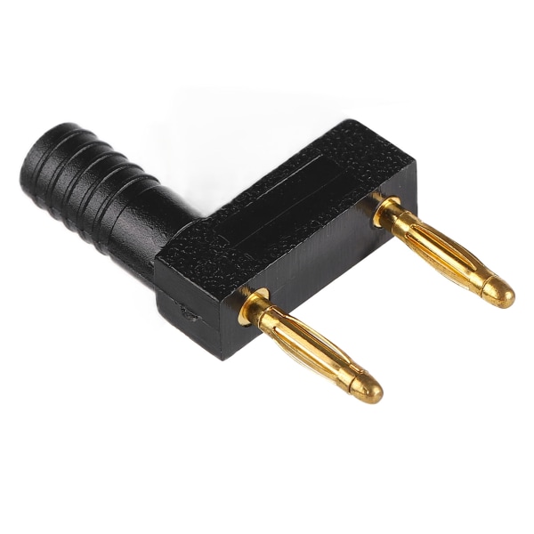 10 STK U52 2 mm Bananstik Dobbeltrækket kortslutningsstik DIY-kabelstik 10 mm Mellemrum Sort
