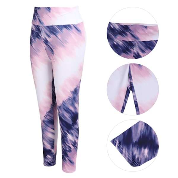 Stretch Yoga byxor kvinnor fritid tvättbar mjuk fitness höftlyft kropp forma träning leggings tightsL