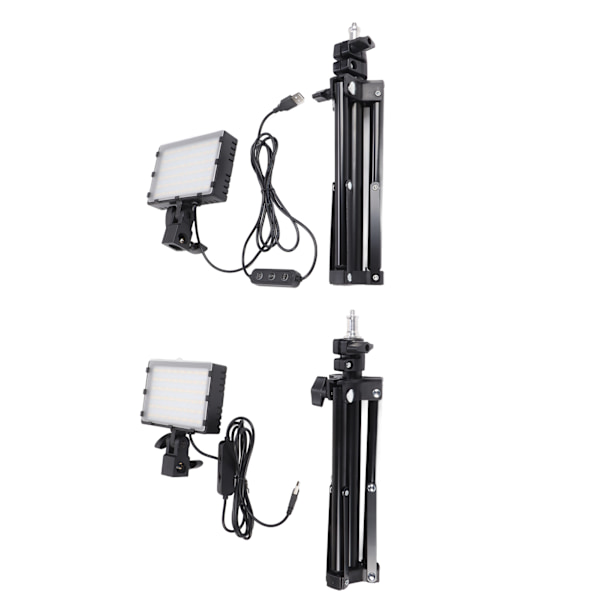 LED-fyldlys dæmpbart 6000K USB LED-videolys med justerbart stativ til konferenceopkald, streaming, videofotografering