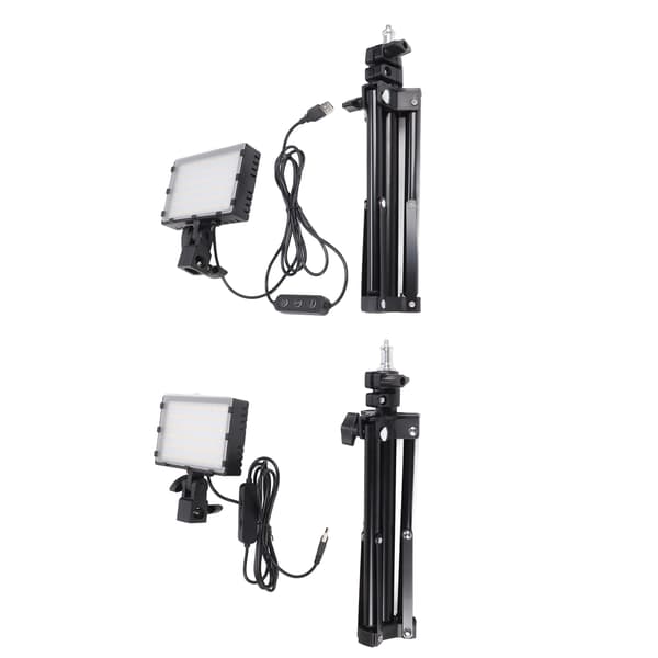 LED-fyllningsljus dimbart 6000K USB LED-videoljus med justerbart stativ för konferenssamtal, streaming, videofotografering