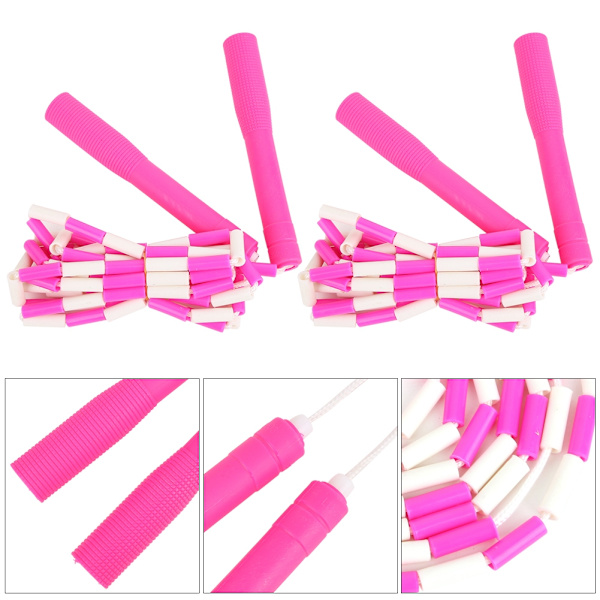 2st PVC Färgglad Justerbar Ledrep Hoppa Barn Dagis Vuxna Fitness Tillbehör Rosa