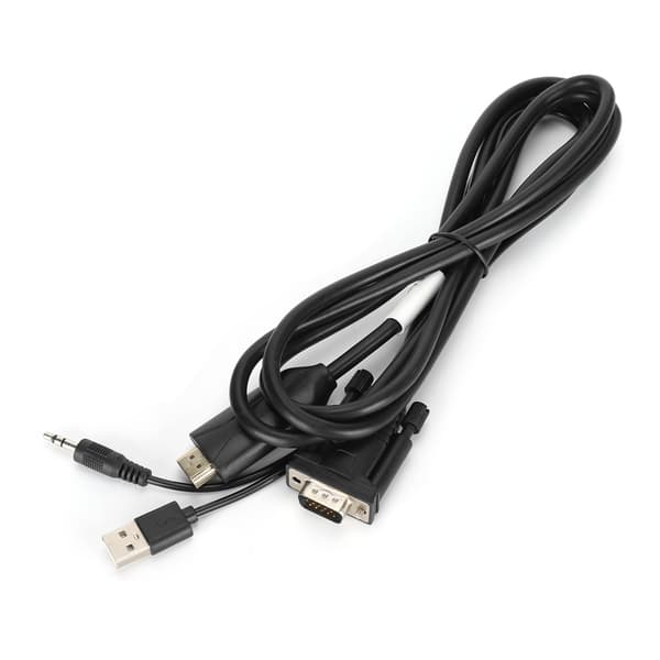 1,8M VGA til HD Multimedia Interface Kabeladapter med Audio High Definition 1080P USB-kabel D14