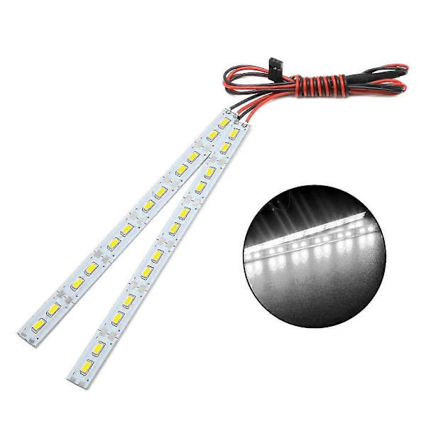 Chassis Lys LED Strip 6V til 1/10 1/8 RC Bil Crawler, Hvid