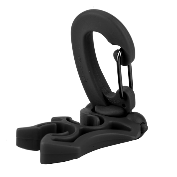 Scuba Diving Dobbel BCD slangeholder Clip Regulator Holder Spenne Krok for snorkling (svart)