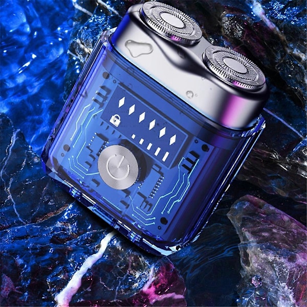 Ny Elektrisk Rakapparat Mini Transparent Tvåvägsrakapparat Portabel A