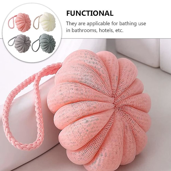 4 Stycken Bad Dusch Loofah Svamp Bad Mesh Puff Duschboll Kroppsskrubb Exfolierande Badsvamp