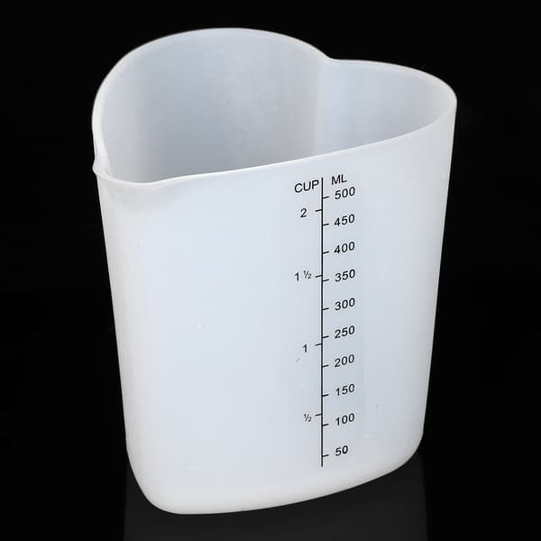 Tykkelse 500 ml kopp høytemperaturbestandig silikonmålekopp