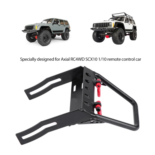 RC Crawler Stål främre stötfångare Vinschfäste för Axial SCX10 1/10 fjärrkontrollbil (platt)