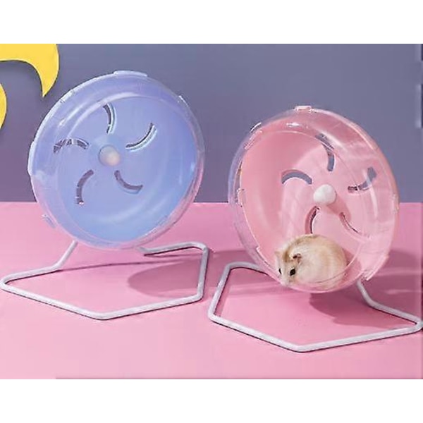 Rosa 18cm Gjennomsiktig Løpehjul i Plast for Hamster, Liten Kjæledyrleke, Løperotte Leke for Små Hamstere, Babyrotter, Gerbil, Dverghamster
