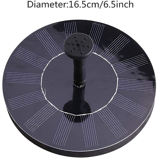1.4W Solar Fontæne Vandpumpe, Dam Pumpe 180L/H Fritstående Solpanel Hydroplan Nedsænkbar Pumpe til Have Pool Terrasse Akvarium Dam