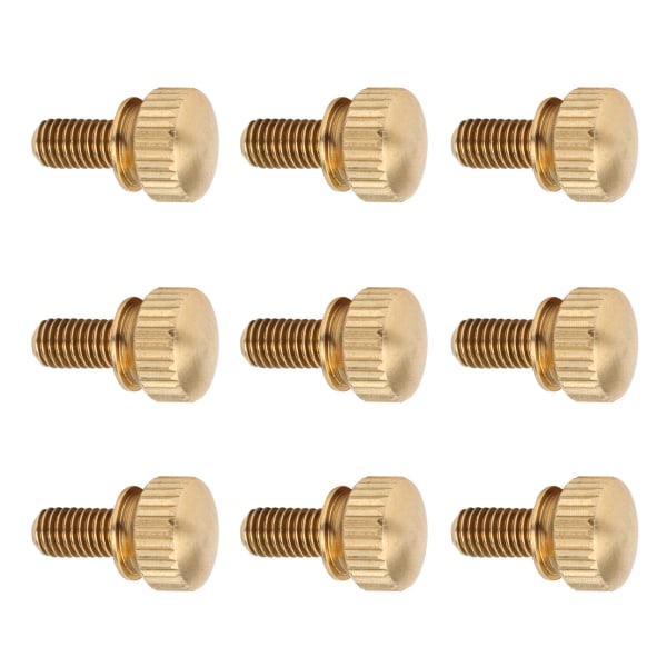50 kpl litteät uurretut peukaloruuvit, pyöreä pää, puhdas kupari, luistamattomat teollisuustarvikkeet (M5 x 10 mm)
