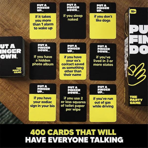 Put A Finger Down - The Viral Game Everyone's Talking About - Fun Card Game for Adults & Ideas