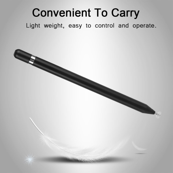 Kapacitiv skärm Touch Pen Stylus för Android/iOS/Windows/ipadpenil telefonplatta (svart)