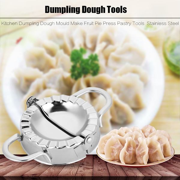Kök Rostfritt Stål Dumpling Deg Form Gör Fruktpaj Press Bakverk Verktyg (Liten Storlek)