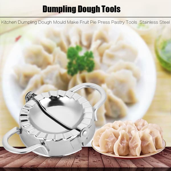 Kök Rostfritt Stål Dumpling Degform Gör Fruktpaj Press Bakverktyg (Liten Storlek)