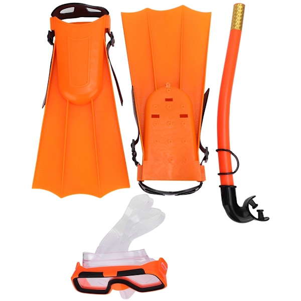 Barn Dykning Snorkling Mask Simglasögon Snorkel Fenor Set Simutrustning Tillbehör(30-35)