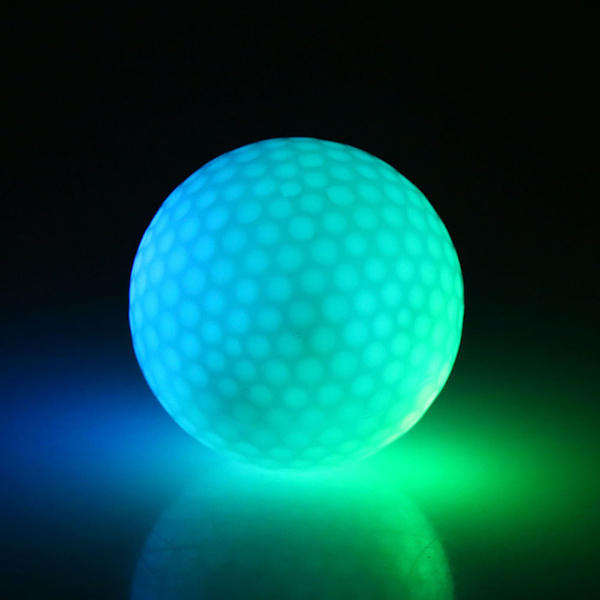 1 stk. elektronisk LED-golfball med fargeblink for mørk natt sportstrening
