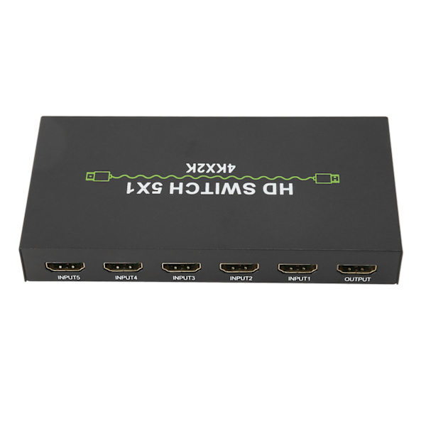 5 inn 1 ut lydsvitsj 4k 30Hz HD-svitsj for datamaskin bærbar PC dekoder smartbokser 100‑240V EU-plugg