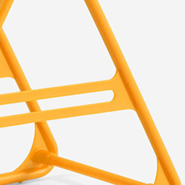 Galgeförvaringsställ PP Triangulär Rundad Design Hylla Multifunktionell Organizer Gul