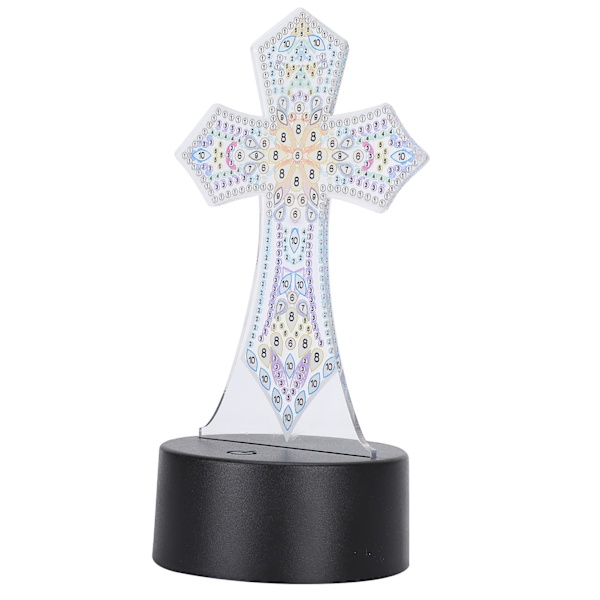 LED 7 färger USB nattlampa akryl DIY diamantmålning lampa heminredning (DP03)