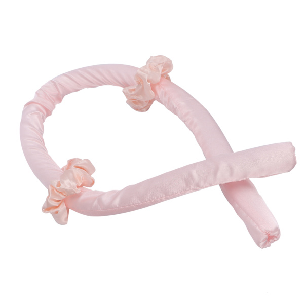 Varmefri hårkrøller Ingen varmekrøller Pandebånd DIY Naturligt sovende hår Curling Styling Tool Pink