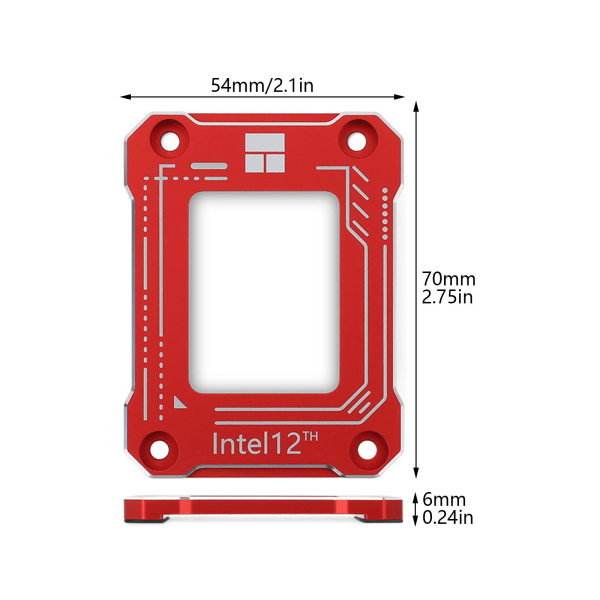 CPU-böjningskorrigeringsram aluminiumlegering 12:e generationens antiböjningsspänne för Lga1700