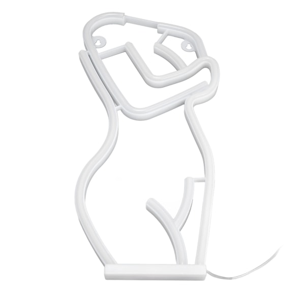 LED Neon Lys Neon Skilt Krop Form Kunst Væg Dekorativt Lys USB Drevet til Soveværelse Bar Fest BryllupPink Lys