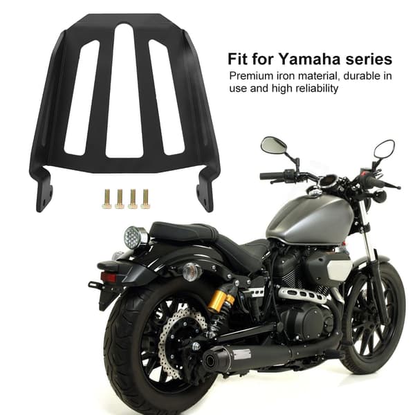 Bagagebærer i jern til motorcykel, passer til Yamaha, sort