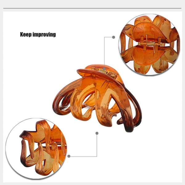 4 stk. Store Grip Octopus Clip Spider Hårklype Octopus Jaw Hårklyper for Tykt Hår