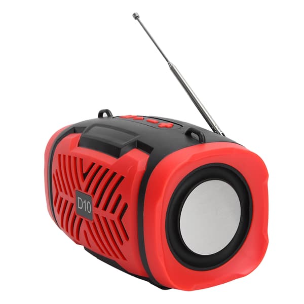 D10 Bluetooth V5.0 trådløs højttaler USB Micro højttaler med lysrem understøtter FM Rød