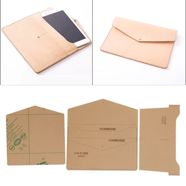 Mini akryl opbevaringstaske skabelon stencil DIY håndlavet læderhåndværk form passer til IPAD