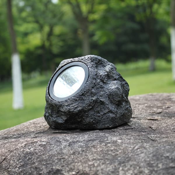 Utendørs solcellelampe LED Vanntett hagelampe Imitasjonssteinlampe Hageplendekorasjoner