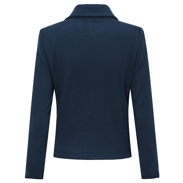 Retro Slim Fit Punk Jakke til kvinder i blå XL
