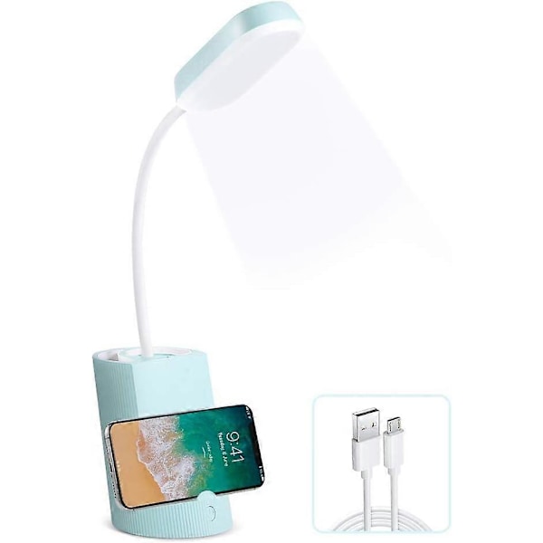Skrivbordslampa för barn, 3 ljusstyrkenivåer dimbar LED touch skrivbordslampa, uppladdningsbar djurlampa