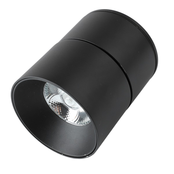 Overflatemontert antirefleks LED-taklys 110 til 240V sammenleggbar roterende spotlight for stue svart