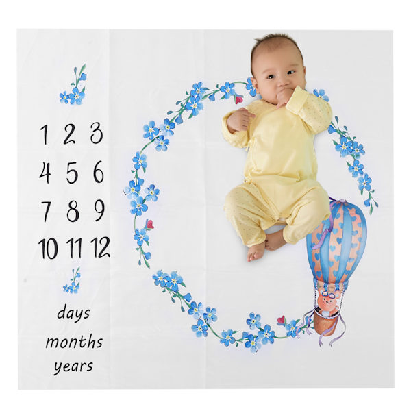 Baby Milestone Cloth Cartoon Cute Newborn Monthly Cloth Photography Props Accessory
