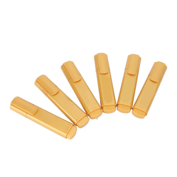 6 st Markeringspennor Miljövänlig Blank Delikat Guld Färg Metallic Glitter Markeringspenna