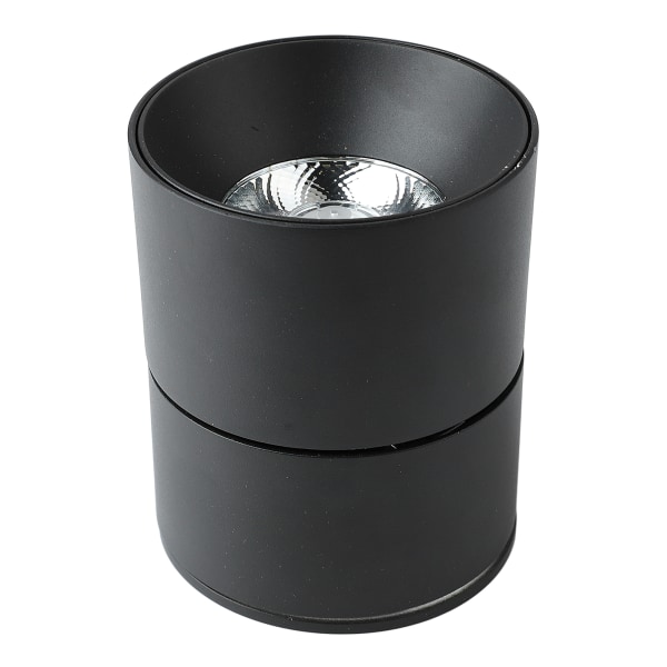 Overflatemontert antirefleks LED-taklys 110 til 240V sammenleggbar roterende spotlight for stue svart